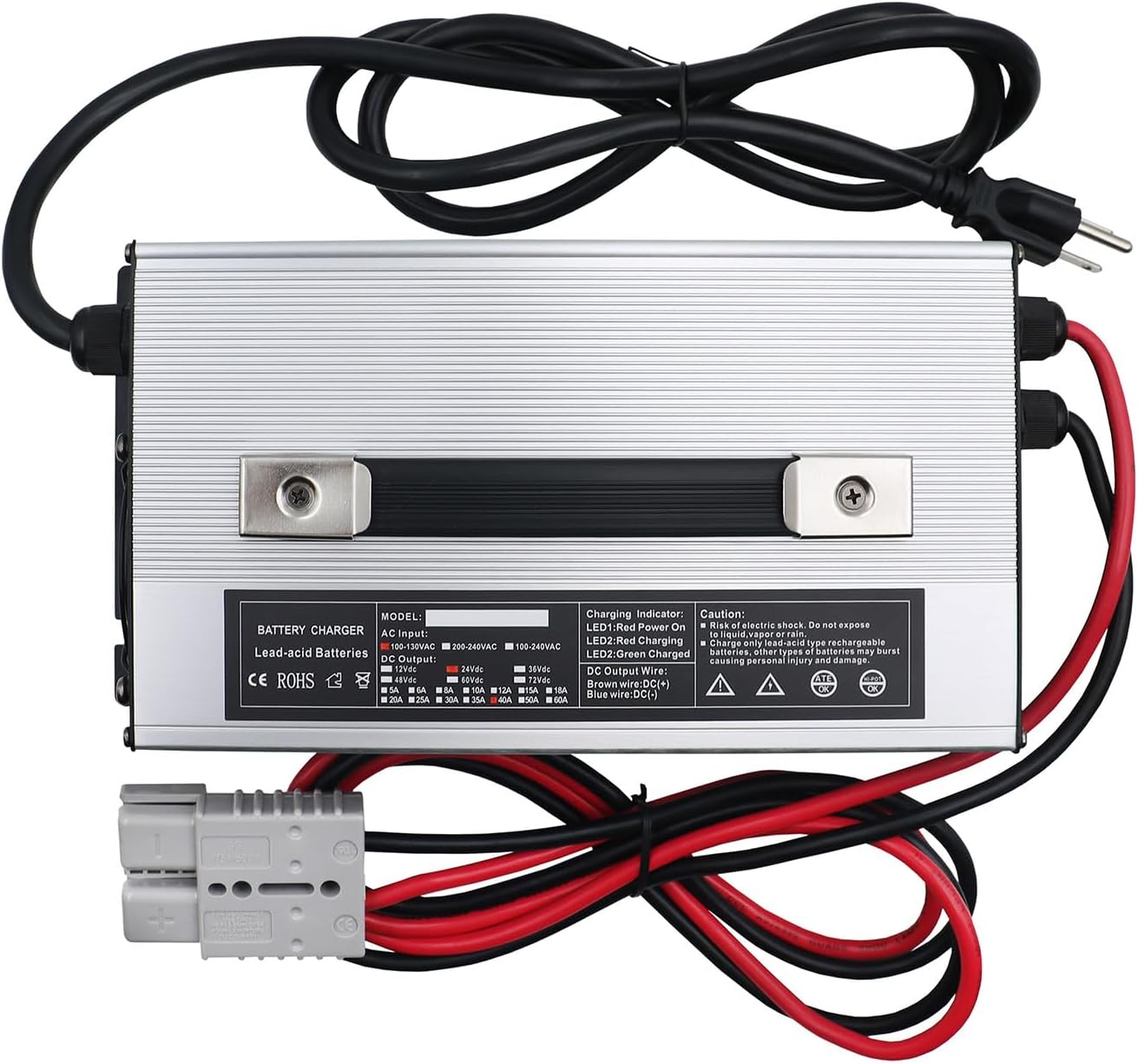 72V 15A Fast Charger - เครื่องชาร์จแบตเตอรี่แบบเร็วอัตโนมัติ 72V 15A สำหรับแบตเตอรี่ตะกั่วกรด 120ah 150ah