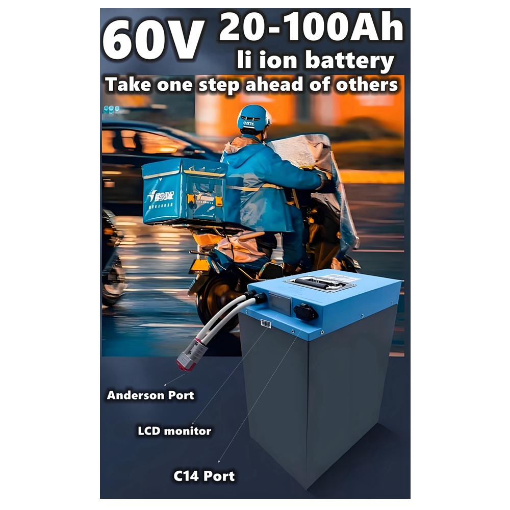 60V 50Ah Electric Scooter Battery - แบตเตอรี่ลิเธียมไอออนสำหรับสกู๊ตเตอร์ HS 60V ขนาด 30Ah 40Ah