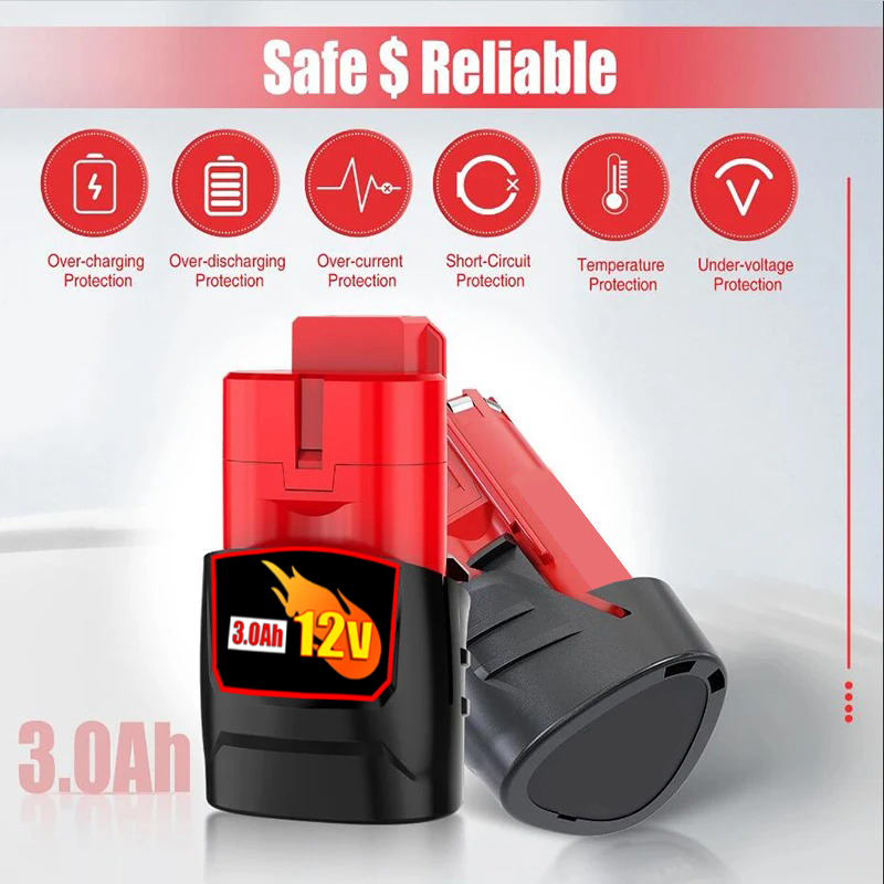 60V 50Ah Electric Scooter Battery - HOT 12V แบตเตอรี่ลิเธียมความจุสูงสำหรับมิลวอกี M12 XC เครื่องมือไร้สาย