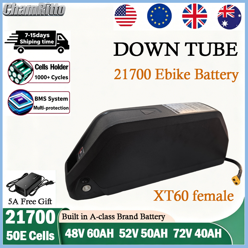 72V 50Ah 21700 Lithium Battery - แบตเตอรี่จักรยานไฟฟ้า Cham-Rider 48V 52V 25Ah 30Ah