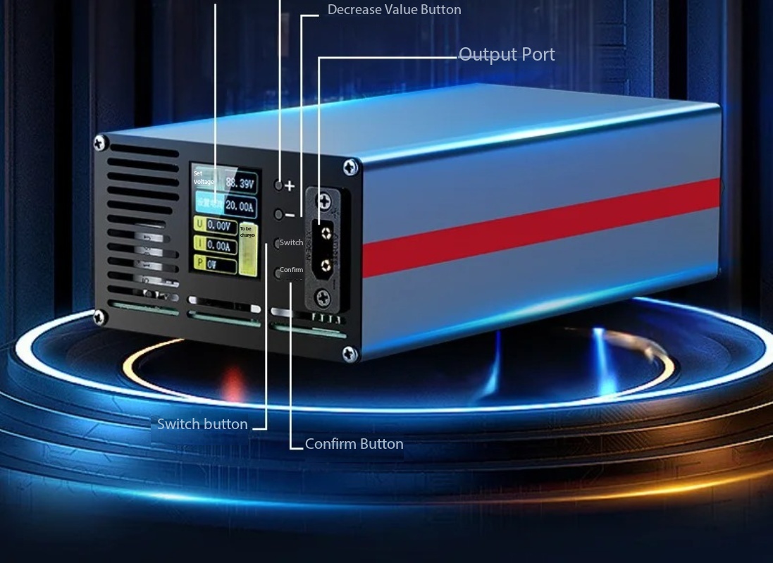 เครื่องชาร์จแบตเตอรี่ลิเธียมปร - 72V 15A Fast Charger บทวิจารณ์และราคา