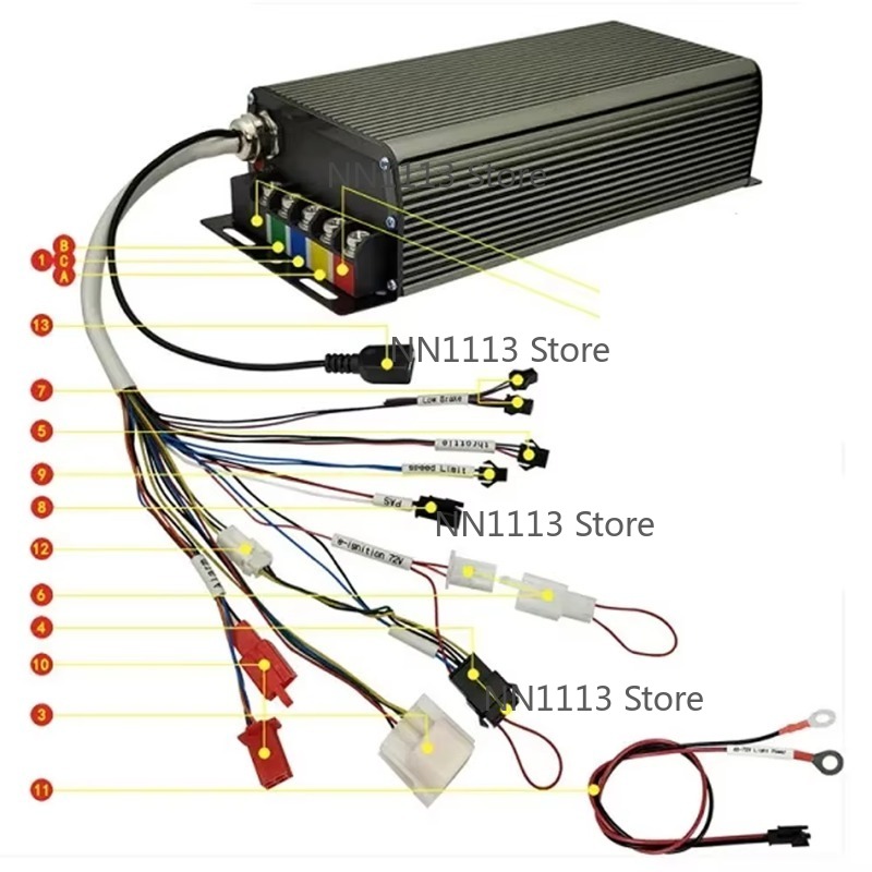 คอนโทรลเลอร์จักรยานไฟฟ้าแบบโปร - 72V 100A Sabvoton Controller บทวิจารณ์และราคา