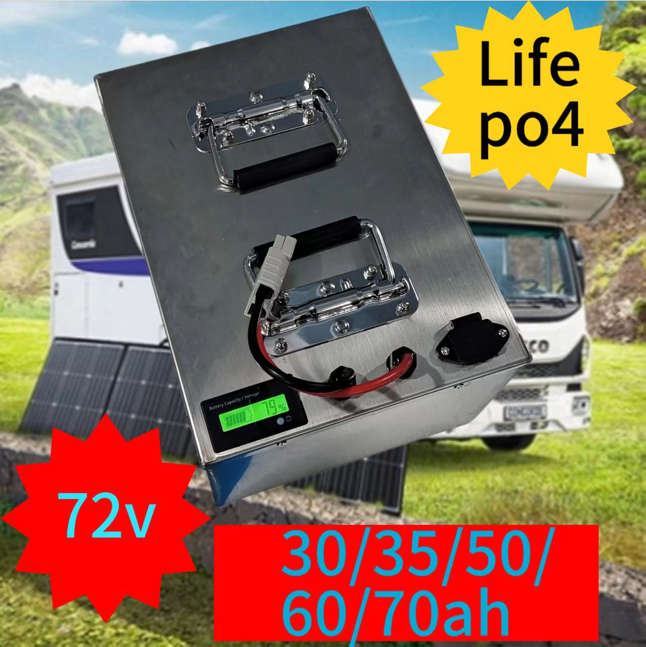 แบตเตอรี่ Lifepo4 72V 50Ah 60A - 72V 40Ah Lifepo4 Battery Pack บทวิจารณ์และราคา