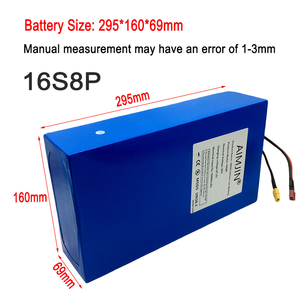 แบตเตอรี่ลิเธียมใหม่เอี่ยม 16S - 60V 50Ah Electric Scooter Battery บทวิจารณ์และราคา