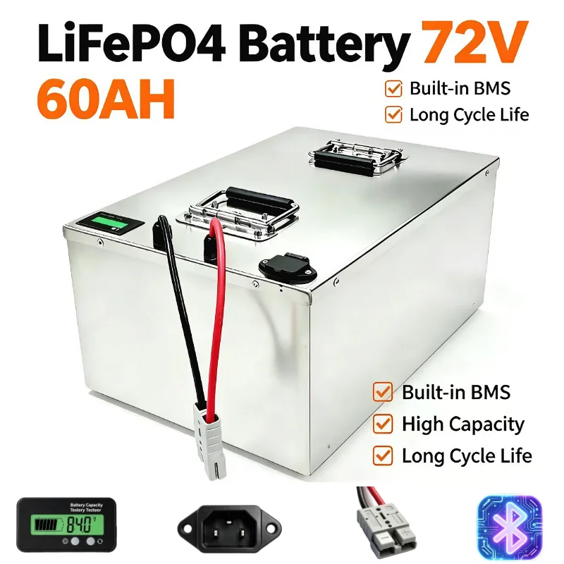 แบตเตอรี่ลิเธียม 72V 60Ah แบบ  - 72V 40Ah Lifepo4 Battery Pack บทวิจารณ์และราคา