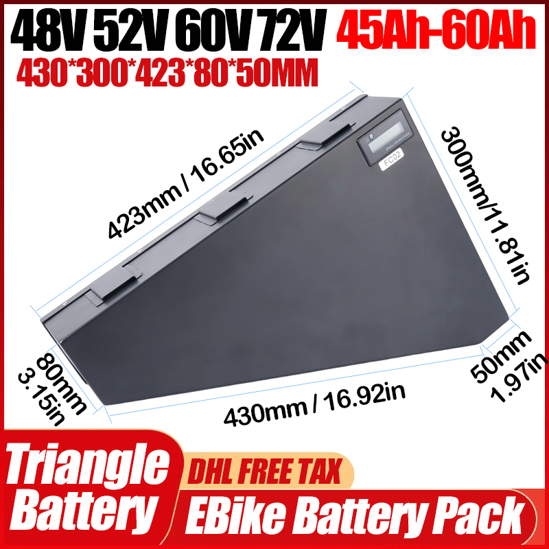 จักรยานไฟฟ้า 36v 48v 52v แบตเต - 72V 50Ah 21700 Lithium Battery บทวิจารณ์และราคา