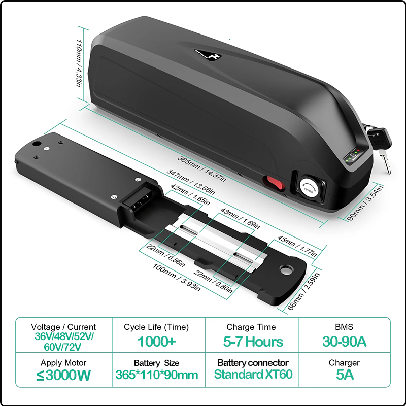 แบตเตอรี่จักรยานไฟฟ้า 48V 50AH - 60V 50Ah Electric Scooter Battery บทวิจารณ์และราคา