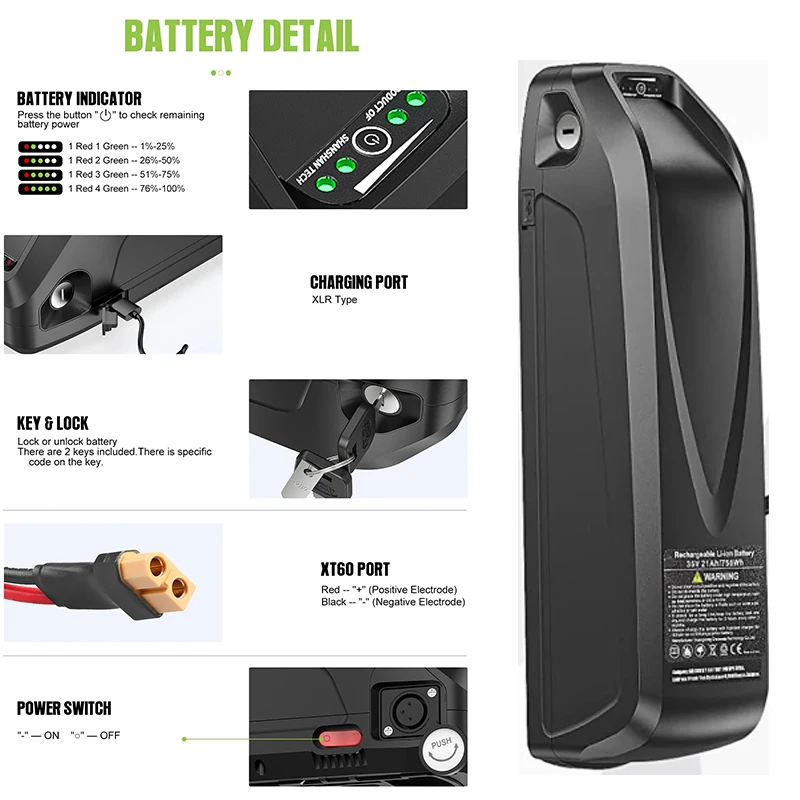 แบตเตอรี่จักรยานไฟฟ้า 21700 Ha - 72V 50Ah 21700 Lithium Battery บทวิจารณ์และราคา