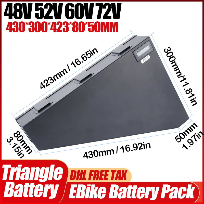 ไฟฟ้าจักรยาน 36v 48v 52v 2000w - 72V 50Ah 21700 Lithium Battery บทวิจารณ์และราคา