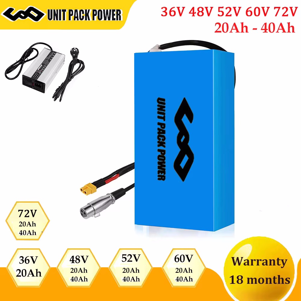 แบตเตอรี่จักรยานไฟฟ้า 48V 40Ah - 72V 40Ah Lifepo4 Battery Pack บทวิจารณ์และราคา